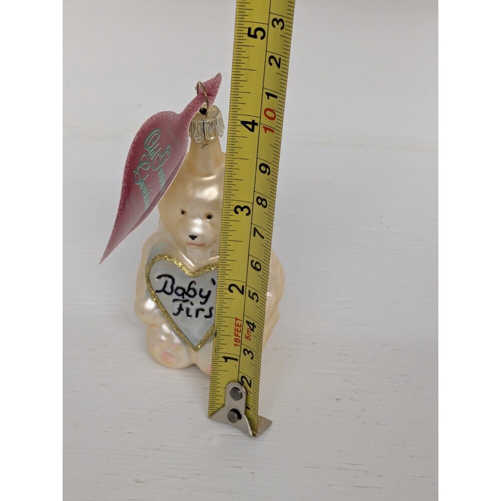 Inge Glas Glass Mouth Blown German Ornaments Baby First Christmas Set Of 3 New - Picture 13 of 16